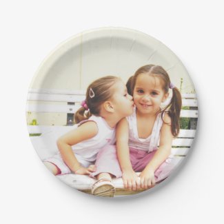 Personalised photo paper plate. Make your own! 7 Inch Paper Plate