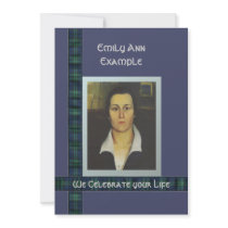 Personalised Photo Tartan Remembrance