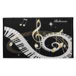 Personalised Piano Keys and Golden Music Notes iPad Case