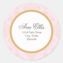 Personalised Pink Address Label/Merchandise Seal Stickers