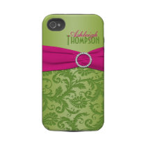 Personalised Pink and Green Damask