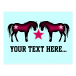 Personalised Pink Horse Post Cards