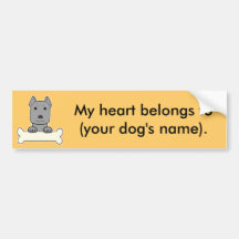 Personalised Pitbull Bumper Sticker