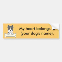Personalised Pitbull Bumper Stickers