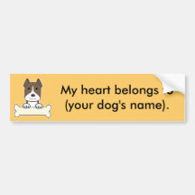Personalised Pitbull Bumper Stickers