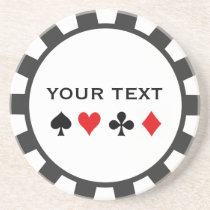 Personalised Poker Chip coasters