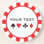 Personalised Poker Chip coasters