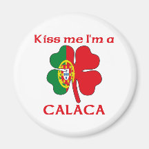 Personalised Portuguese Kiss Me I'm Calaca Magnet