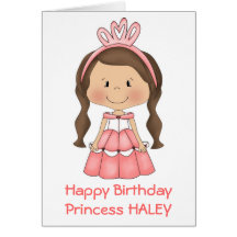 Personalised Princess Birthday card