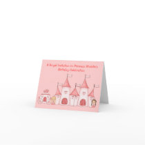 Personalised Princess Birthday invitations Greeting Cards