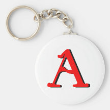 Personalised Products: Initial A Key Chain