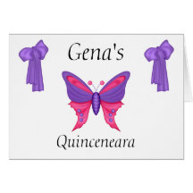 Personalised Quinceneara Note Card Templates