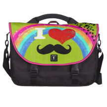 Personalised Rainbow I Heart Moustache