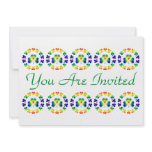 Personalised Rainbow Shamrock St. Patrick's Day invitations