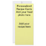Personalised Recipe Cards Personalized Rack Card