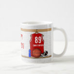 Personalised Red Basketball Jersey Mug