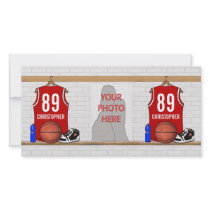 Personalised Red Basketball Jersey