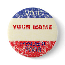 Personalised Retro Campaign Button