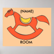 Personalised Rocking Horse Poster