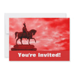 Personalised Roman Soldier Statue Graduation Party invitations