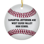 Personalised Round Baseball Sports Ornament