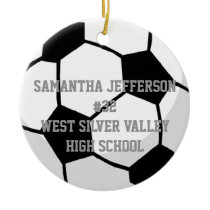 Personalised Round Soccer Ball Sports Ornament