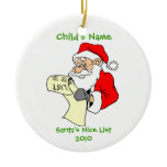 Personalised Santa's Nice List Tree Ornament
