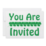 Personalised Shamrock St. Patrick's Day Party invitations