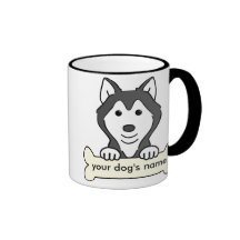 Personalised Siberian Husky Coffee Mugs