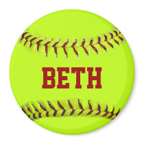 Personalised Softball Magnet