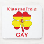 Personalised Spanish Kiss Me I'm Gay Mousemats
