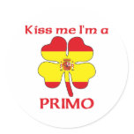 Personalised Spanish Kiss Me I'm Primo stickers