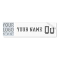 Personalised Sport Team Jersey Bumper Sticker