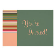 Personalised Striped Tea Party Bridal Shower Custom Invite