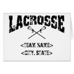 Personalised Team City State Lacrosse T-Shirts Cards