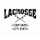 Personalised Team City State Lacrosse T-Shirts Postcard