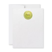 Personalised Tennis Ball Flat Note Card