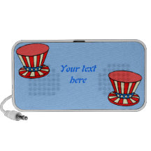 personalised text Patriotic Uncle Sam hats speaker