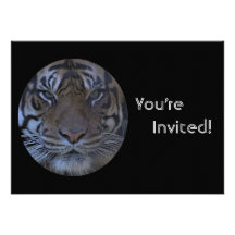 Personalised Tiger Zoo Birthday Party Personalised Invitation