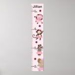 Personalised Tutu Cute Ballet Animals Growth Chart