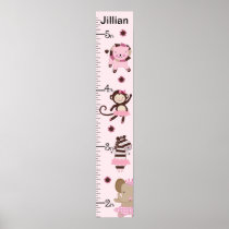 Personalised Tutu Cute Ballet Animals Growth Chart