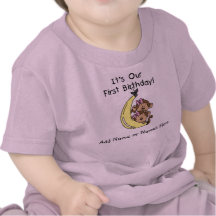 Personalised  Twin Girls Monkey Tshirt