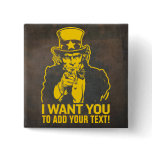 Personalised Uncle Sam Buttons