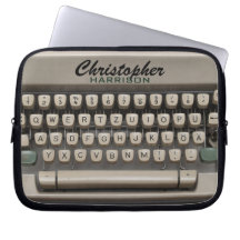 Personalised Vintage Typewriter Electronics Bag Computer Sleeve