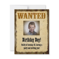 Personalised Wanted Poster, Birthday Bandit