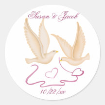 Personalised Wedding Round Sticker