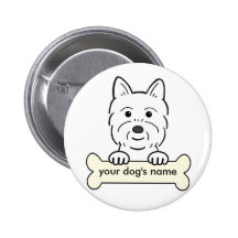 Personalised Westie Buttons