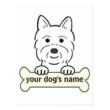 Personalised Westie Postcards