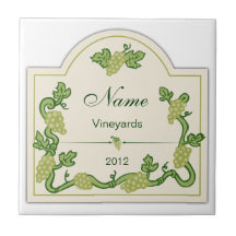 Personalised Wine Label Tile Trivet