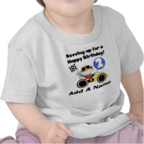 Personalised Yellow Race Car 2nd Birthday Tshirt